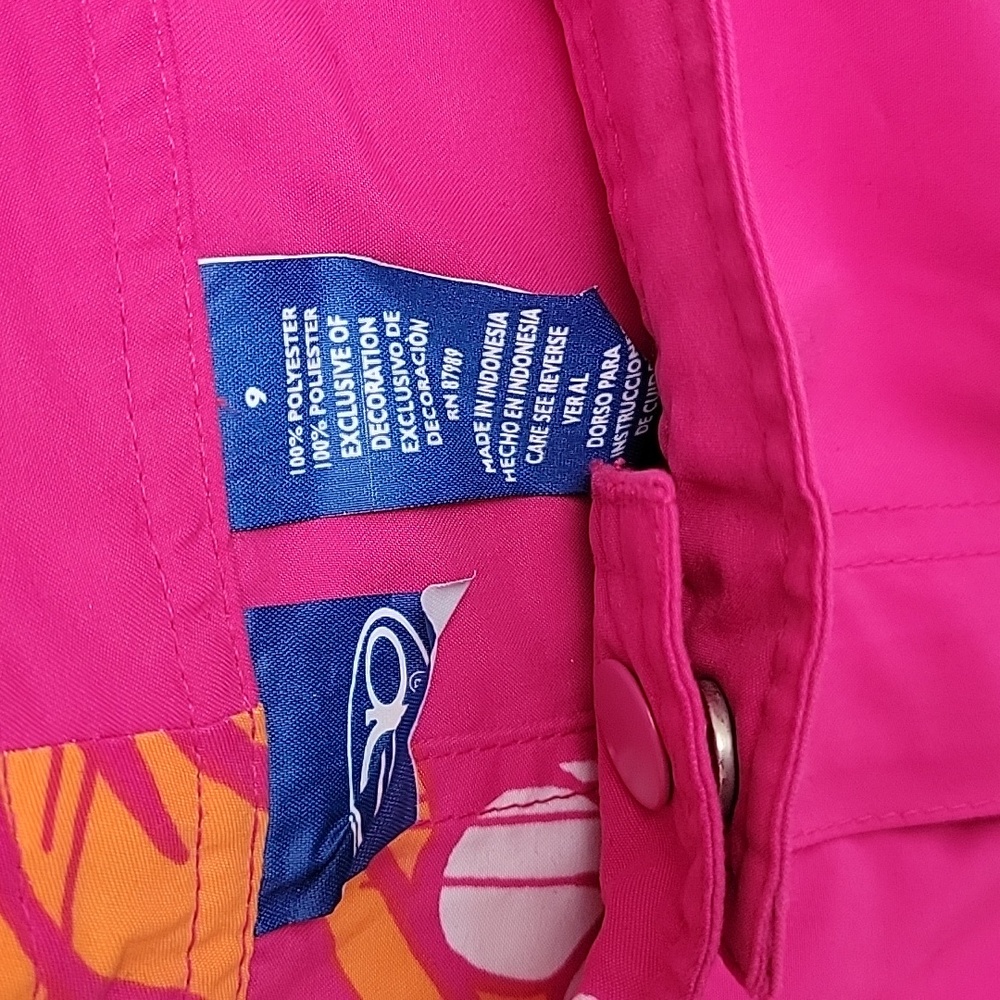 Ocean Pacific OP Pink Tropical Reversible Swim Trunks Shorts - Picture 4 of 8